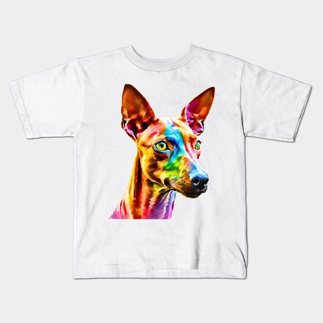 Pop-Art Cirneco dell'Etna Impressionism Kids T-Shirt by Doodle and Things